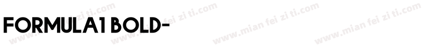 formula1 bold字体转换